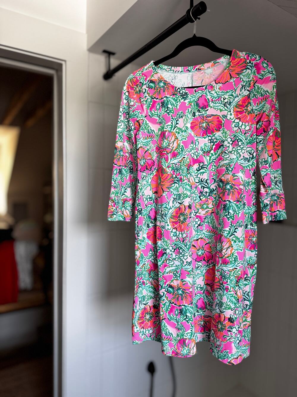 Lilly Pulitzer Solia ChillyLilly Dress UPF 50+ Soleil Pink Perfect Poppy 009496